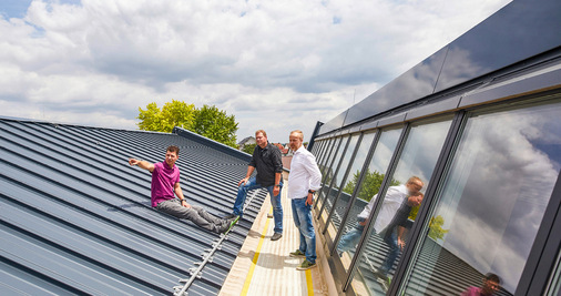 Fachgespräch auf dem Dach der Tullahalle in Oberhausen