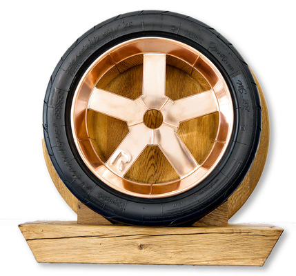 Gefalzte Autofelge aus Kupfer