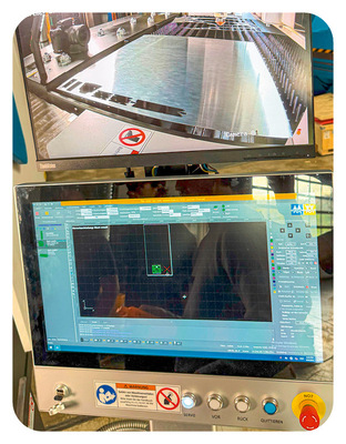 Blick auf die Steuerung des Spengler-Lasers bei Spiegel 