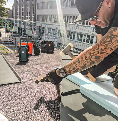 Vorbereiten der Grataufkantung