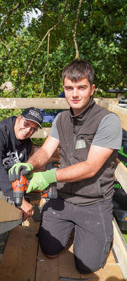 Martin Rombach und Raphael in Aktion