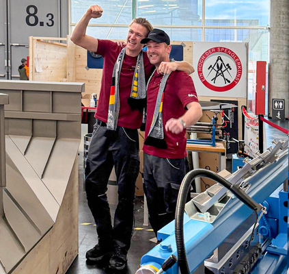 Wettkämpfer Quentin Gramm mit Trainer Benno Uhlmann