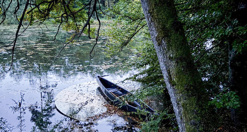 Sonnenscheibe oder Edelstahlsee im See, Nathan Egel 2025
