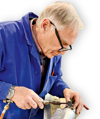 Hoch konzentriert: Workshoptrainer ­Friedrich Reinbold