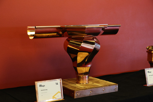 Dominik Jung, überzeugte mit seinem gedrehten Rinnenkessel