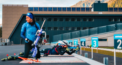 Beim Schießtraining war das Arbeiten an der Fassade untersagt