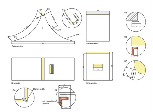 Raffinierte Umschlagführung und filigrane Löttechnik am Skateboard-Ständer