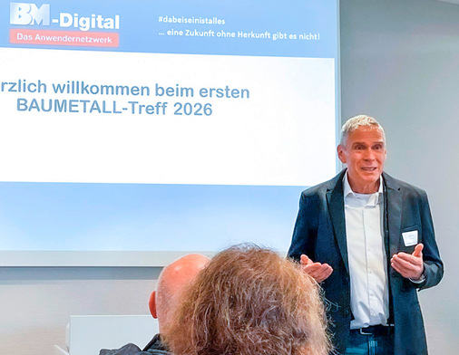 Andreas Buck heißt BM-digital-Netzwerker und BAUMETALL-Treff willkommen