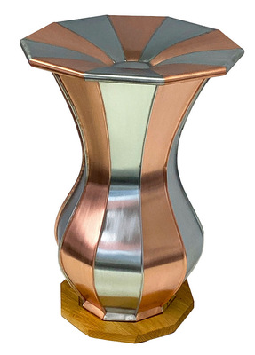 Vase aus Kupfer und Titanzink