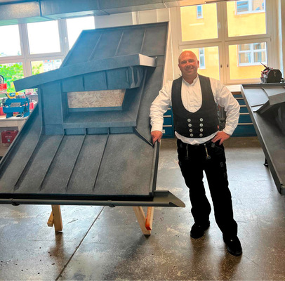 Erik Hirselandt ist Chef des Fachbetriebs Dachwerk Barnim