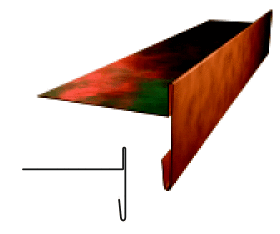 Dachrandprofil mit Aufkantung
Dieser Profiltyp eignet sich als seitliches Abschlussprofil für einseitig (etwa zur Rinne hin) entwässerte Flachdächer. Bei entsprechender Aufkantungshöhe kann das Profil auch als Rand- und Anschlagprofil für Nutzbeläge eingebaut werden.
