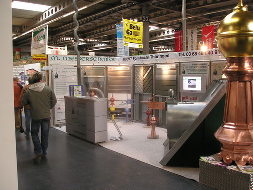 Der Messestand von Michael Messerschmidt. Die Teilnahme an der Thüringer Ausstellung war sehr erfolgreich.