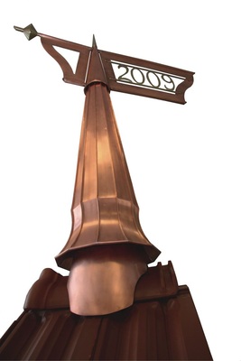 27Wetterfahne Zwölfteiliger Grundkörper mit DrahteinlageMaterial: Kupfer Verbindung: Falztechnik