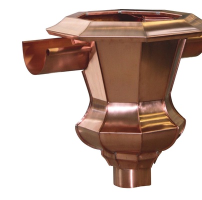 45RinnenkesselAchteckiger Grundkörper mit angepasster RinneneinführungMaterial: KupferVerbindung: Falztechnik
