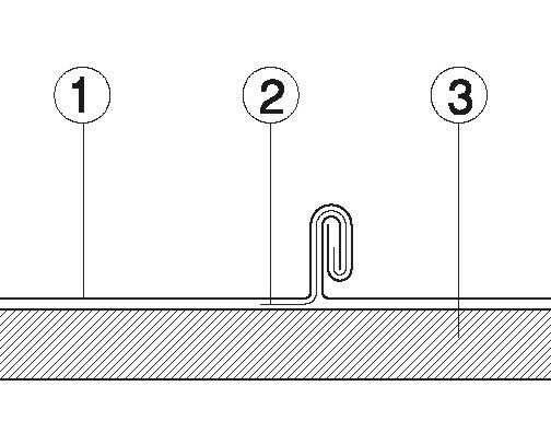 Abb. 2, doppelter Stehfalz, Schema Zinktafel Haft Holzschalung