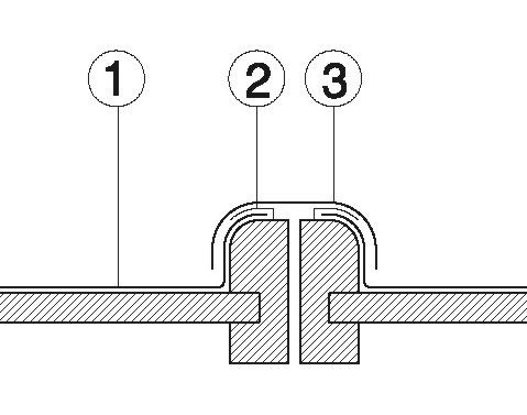 Abb. 7, Bürde’sche Methode, Schema Zinktafel Haft Deckleiste aus Zink