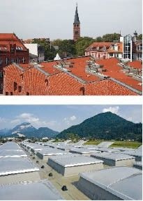 Auf dem flachen Dach kommt die Flüssig­abdichtung Kemperol seit fast 50 Jahren ­erfolgreich zum Einsatz