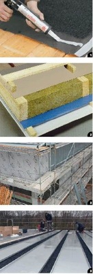 1 Entsprechende Verklebungen mit Klebebändern oder Kleb-Dichtstoffen erzeugen sog. nahtgeschützte Unterkonstruktionen<br />2 Bei einer belüfteten Wärmedämmung ist zu prüfen, ob der Einbau auch durchströmungssicher ist. Die Abdeckung mit einer diffusionsoffenen Abdeckung kann hier helfen<br />3 Damit anfallendes Wasser ablaufen kann, ist auch bei Verwendung von Holzwerkstoffplatten an senkrechten Flächen eine geeignete Trennlage erforderlich <br />4 Im Dachneigungsbereich von 3-15° ist bei Titanzink eine strukturierte Trennlage vorzusehen. Die Befestigung erfolgt durch speziell abgestimmte Hafte