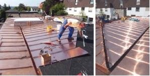 Michael Gungl kümmert sich um den stehend ausgeführten Gratanschluss
