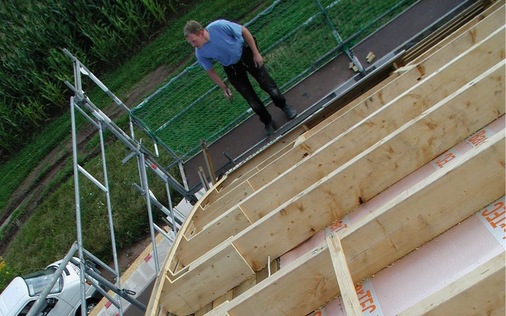 Blick in die Dachkonstruktion
