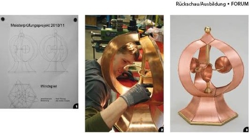 1 Das Meisterprüfungsprojekt „Windspiel“...2 ... wurde von Thomas Hoch entworfen und angefertigt3 Das Ergebnis überzeugt auf ganzer Linie