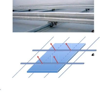 1 Das spezielle S-5!-Montagesystem erlaubt die dichte und dachparallele Montage von Photovoltaikmodulen <br />2 Werden die Befestigungselemente des Daches sowie die der Solarenergieanlage im Vorfeld aufeinander abgestimmt, steht der dauerhaft sicheren Befestigung von Solarenergieanlagen nichts im Wege. Wichtig ist jedoch, dass alle eingesetzten Komponenten die Lasten sicher aufnehmen und abtragen können, ohne dabei die Ausdehnungsmöglichkeit der Bedachung zu behindern