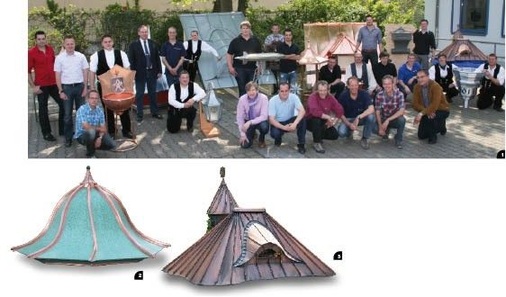 1 BAUMETALL gratuliert den Jungmeistern aus Schweinfurt zur bestandenen Spengler-Meisterprüfung2 Die Dachmodelle aus Schweinfurt belegen eindrucksvoll...3 ... wie praxisnah eine moderne Meisterausbildung heute aussehen kann