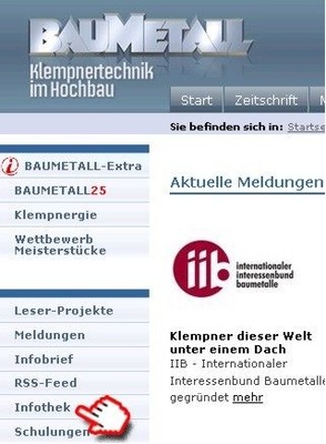 <p>Werbematerial, Druckvorlagen und iib-Logos ­können in der ­Mediathek auf www.baumetall.de herunter­geladen werden</p>