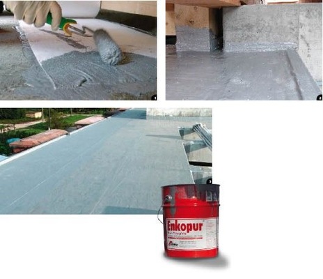 1 Dicht: Der Flüssigkunststoff Enkopur wird aufgewalzt2 Formschön: Die Abdichtung passt sich an alle Dachrandanschlüsse, Ecken und Kanten an3 Großfächig: Auf den freien Dachflächen erfolgt die Arbeit mit der Flüssigabdichtung schnell und wirtschaftlich