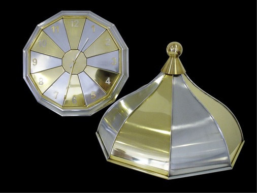 7 SpengleruhrZwölfteilige Uhr mit passgenauem Deckel Material: Messing und Zink Verarbeitung: Wulst, Steck- und Lötverbindung, Falztechnik