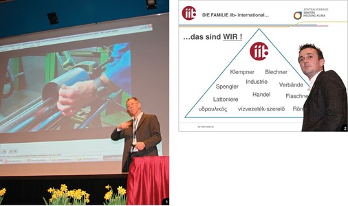 1 Gert Brenner ist Ausbilder und Trainer an der Robert-Mayer-Schule in Stuttgart. Er präsentierte lehrreiche Filme, die bei der Unterweisung von Lehrlingen wertvolle Dienste leisten können2 Peter Trenkwalder (iib-Präsident) zeichnete das Bild einer großen und starken Branche, die er mit einer Familie verglich