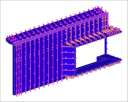 3D-Modell der eigenhändig statisch nachgewiesenen Unterkonstruktion