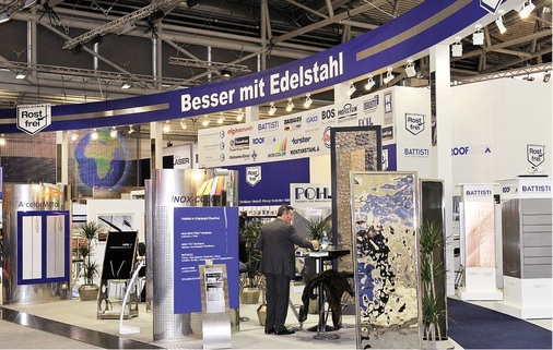 Auch der Gemeinschaftsstand der Edelstahlbranche wird wieder auf der Bau zu finden sein - © Messe München GmbH
