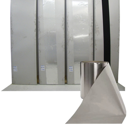 Die Prüflinge: mit Schalldämpffolien beklebte Doppelstehfalzscharen