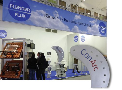 Blick auf den Flender-Flux-Messestand