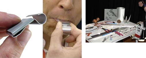 Auf dem Schrobenhausener Lernfest 2013 rührt der SMV die Werbetrommel und lenkt die Aufmerksamkeit mit dem Bau spezieller Aluminiumpfeifen auf den Ausbildungsberuf Spengler
