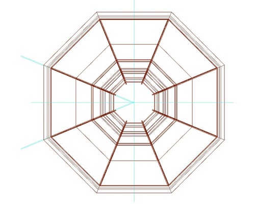 Abb. 1: Das Modell wird horizontal in mehrere Abschnitte ­unterteilt. Für jeden Abschnitt wird eine dazugehörende Aufsicht gezeichnet