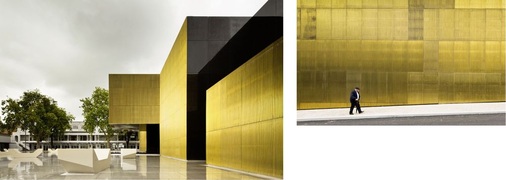 Das messingbekleidete Kulturzentrum in Guimarães ergänzt die bestehende Infrastruktur der Stadt und schafft zusätzlich neue Strukturen