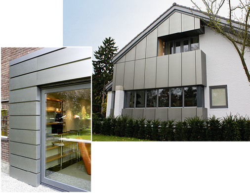 <p>
Die NedZink Nova Composite-Verbundplatte macht auch in Kombination mit anderen Fassadenmaterialien eine gute Figur
</p>