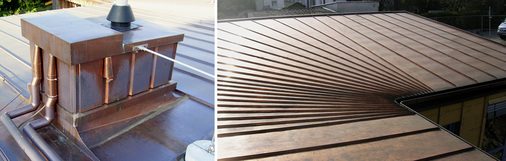 
Die am Projekt 3 perfekt ausgeführten Anschlusspunkte und fächerförmig angeordneten Stehfalze sind tadellos
