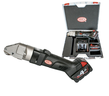 Leistungsstark: Die neue Dräco-Akku-Blechschere AK 3010 Li-Ion
