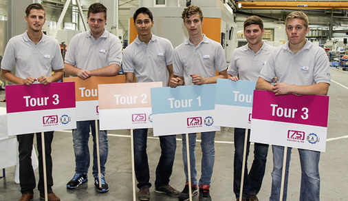 
RAS-Azubis sorgten während der Werksführung für Orientierung
