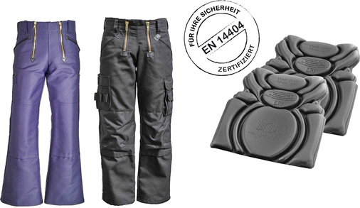 
Bei www.dakl-shop.de sind beliebte Zunfthosen mit Knietaschen in Hamburger Streifen ebenso erhältlich wie solche aus modernem Material. Passend dazu empfiehlt Christian Bauer Kniepolster vom Typ Dakl-Spider 
