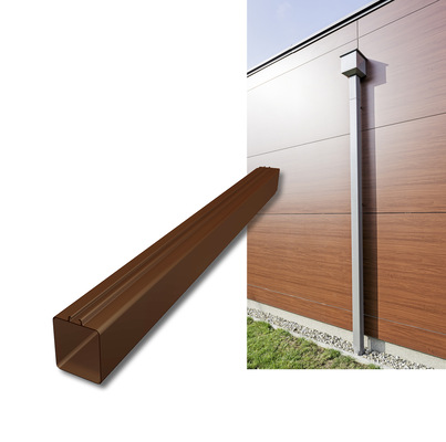 Das neuartige quadratische Ablaufrohr-System von Prefa ist in verschiedenen Farben zu haben
