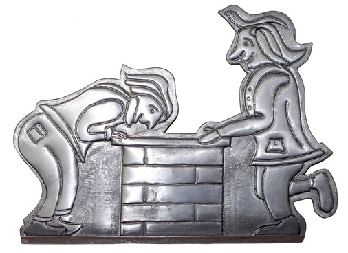 
Die Entstehung von Wetterfahnen, wie diesem Zinkmodell mit einem Motiv aus „Max und Moritz“ von Wilhelm Busch, will gut geplant sein
