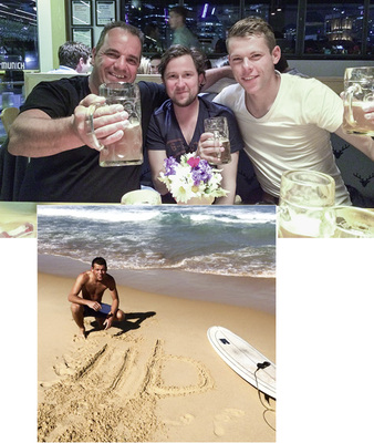 
Spaß nach Feierabend: Bodo Hinz (ARC), Projektleiter Ralf Paessler (Copperform Victoria) und Christian Kaufung sind „on top in Down Under“
