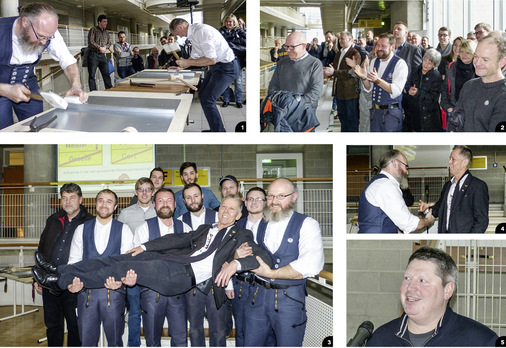 &nbsp;

1

Daniel Wagner und Gert Brenner falzen um die Wette und werden ...

&nbsp;

&nbsp;

2

... von den Zuschauern angefeuert

&nbsp;
