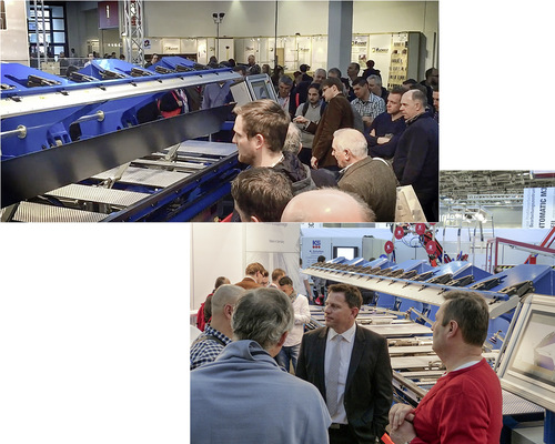 Die Präsentation der Wendevorrichtung begeistert die Messebesucher auf der Bau und bei Kaufmann gleichermaßen
