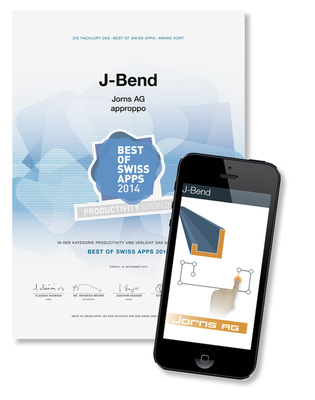 <p>J-Bend von Jorns wurde mit dem „Best of Swiss Apps“ ausgezeichnet</p> - © Jorns AG