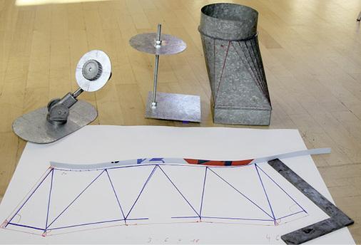 
Die per Abrollverfahren hergestellte Abwicklung 
